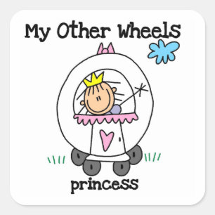 Pegatina Cuadrada Princess Other Wheels