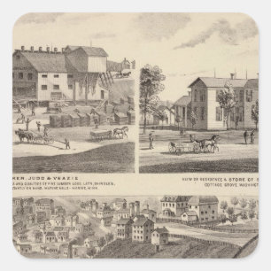 Pegatina Cuadrada Prisión estatal de Minnesota