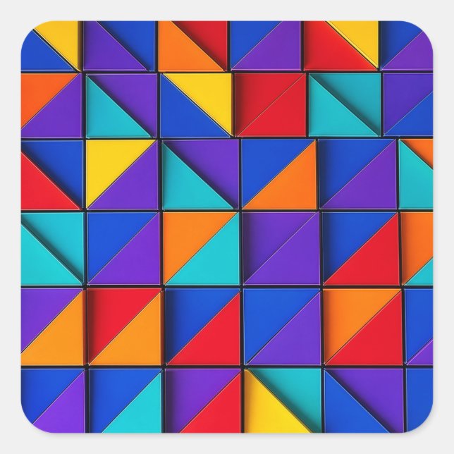 Pegatina Cuadrada Prism Tile (Anverso)