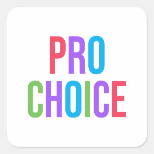 Pegatina Cuadrada Pro-Choice Roe contra los derechos de las mujeres