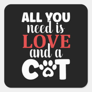 Pegatina Cuadrada Problemas de comportamiento del gato