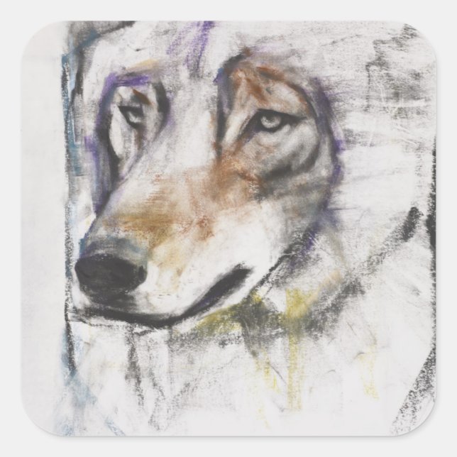 Pegatina Cuadrada Processo Al Lupo (Anverso)