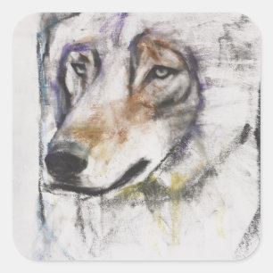 Pegatina Cuadrada Processo Al Lupo