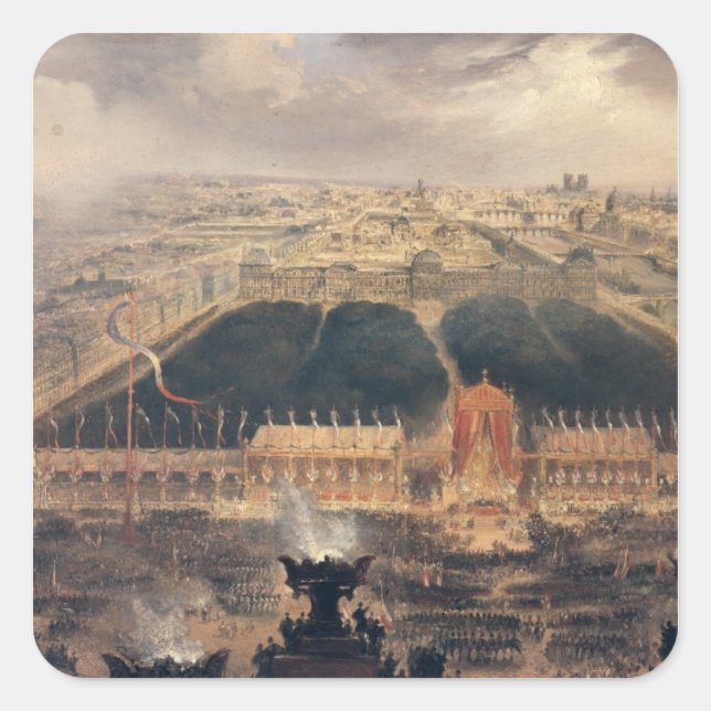 Pegatina Cuadrada Proclamación de la Segunda República, 1848 (Anverso)