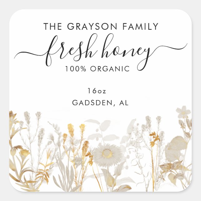 Pegatina Cuadrada Product Labels (Anverso)