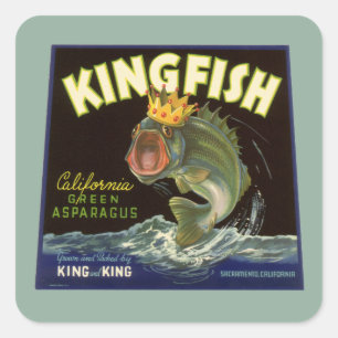 Pegatina Cuadrada Producto de cosecha de vintage puede etiquetar art