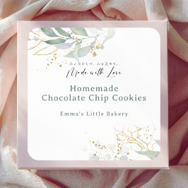 Pegatina Cuadrada Producto de Mercadillo de Agricultores Botánicos R