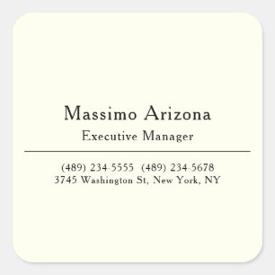 Pegatina Cuadrada Profesional Moderno Minimalista Sencillo