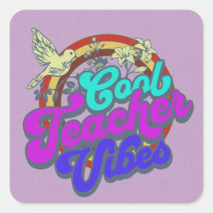 Pegatina Cuadrada Profesores de escuelas de Pegatinas cuadrados
