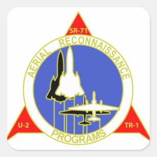 Pegatina Cuadrada Programa de reconocimiento aéreo Insignia