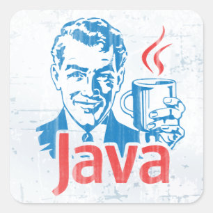 Pegatina Cuadrada Programador Java