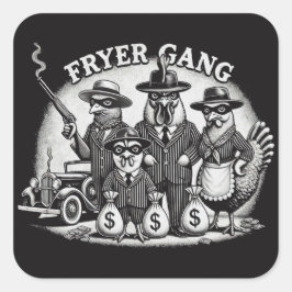 Pegatina Cuadrada "Prohibition Pullets"