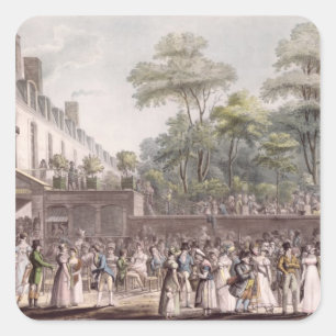 Pegatina Cuadrada "promenade" en el jardín turco