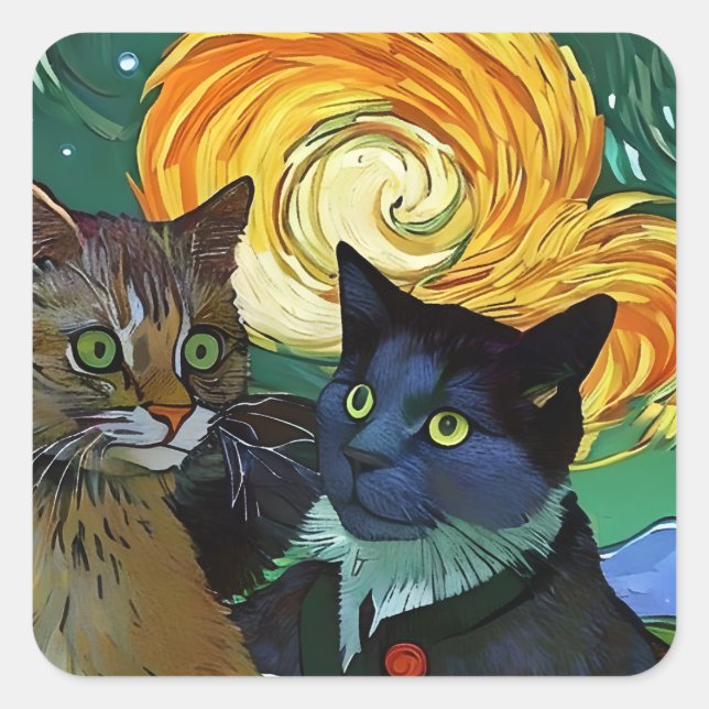 Pegatina Cuadrada Promesas y sueños (Anverso)