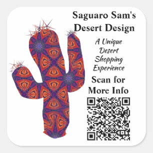 Pegatina Cuadrada Promo de Llamada a la Acción de Pequeñas Empresas