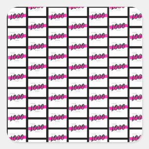 Pegatina Cuadrada Promoción corporativa de logotipos de empresas de