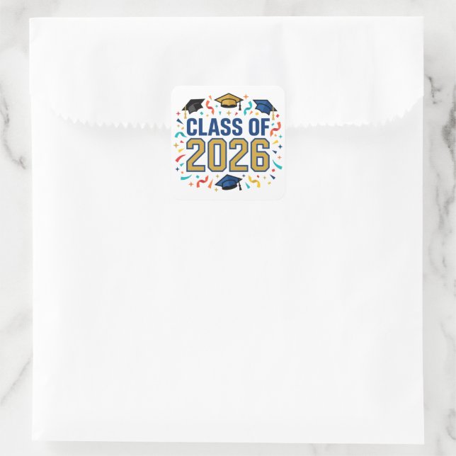 Pegatina Cuadrada Promoción de 2026 (Bolso)