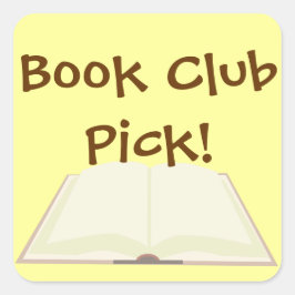 Pegatina Cuadrada Promos de selección de club de libros