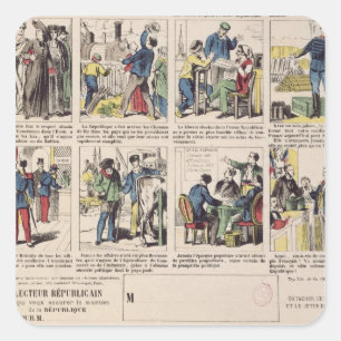 Pegatina Cuadrada Propaganda republicana