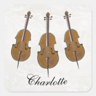 Pegatina Cuadrada Propiedad del libro cello