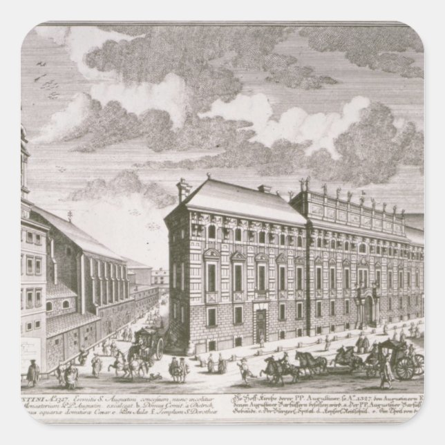 Pegatina Cuadrada Propósito de mostrar de Dorotheergasse (Anverso)