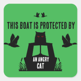 Pegatina Cuadrada Protección de lanchas de lancha estrecha