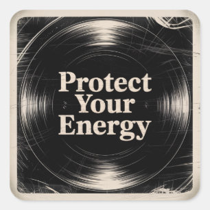 Pegatina Cuadrada Protege Tu Energía