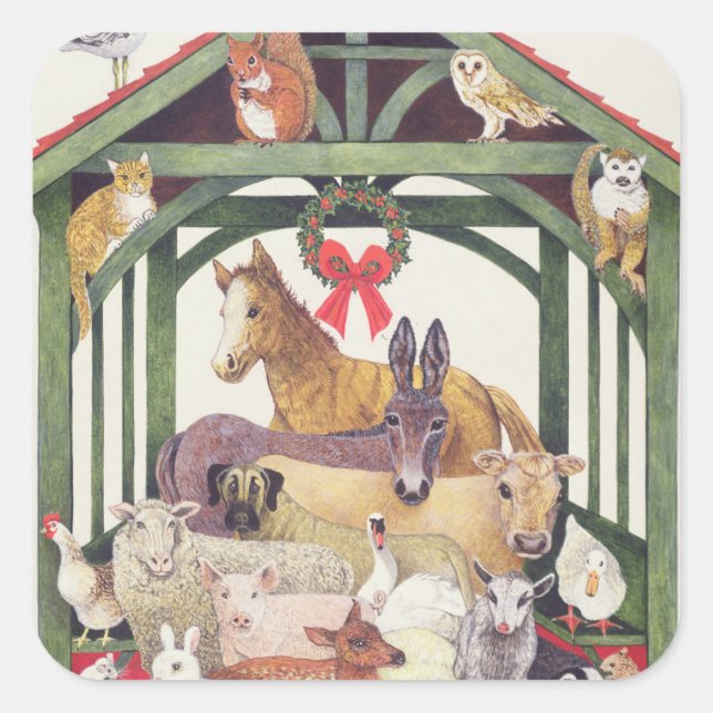 Pegatina Cuadrada Protegido (Anverso)