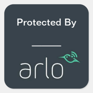 Pegatina Cuadrada Protegido Por Arlo Decal / Pegatinas