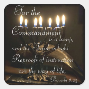 Pegatina Cuadrada Proverbios 6:23