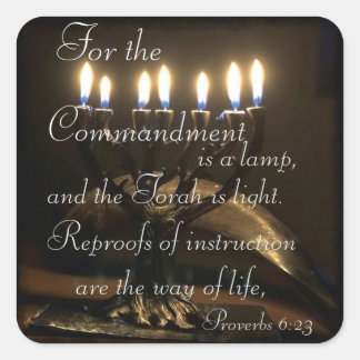 Pegatina Cuadrada Proverbios 6:23