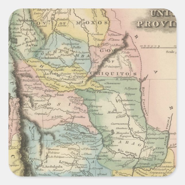 Pegatina Cuadrada Provincias Unidas (Anverso)