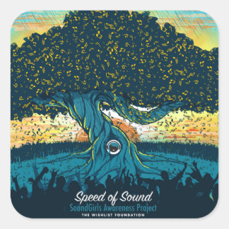 Pegatina Cuadrada Proyecto de sensibilización de SoundGirls: Pegatin