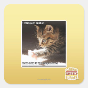 Pegatina Cuadrada Prueba de owt sunbaff