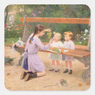 Pegatina Cuadrada Prueba de uva