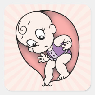 Pegatina Cuadrada Prueba del agua