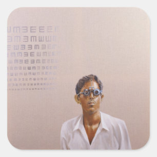 Pegatina Cuadrada Prueba ocular 3 Medinipur India