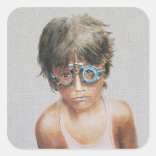 Pegatina Cuadrada Prueba ocular en Vivekananda