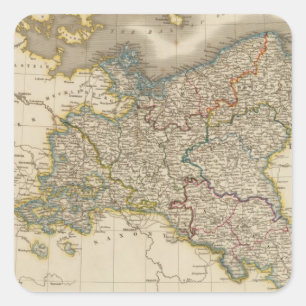 Pegatina Cuadrada Prusia