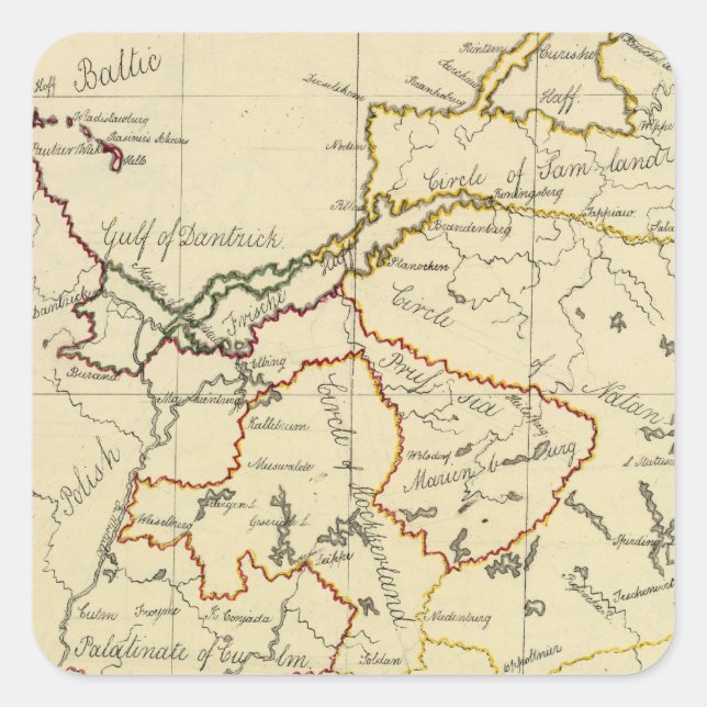 Pegatina Cuadrada Prusia 3 (Anverso)