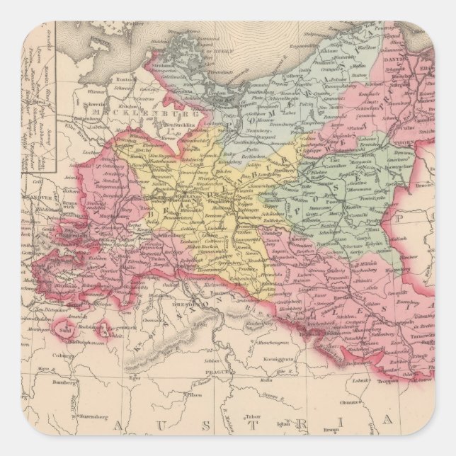 Pegatina Cuadrada Prusia 7 (Anverso)