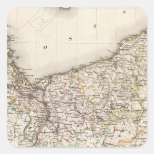 Pegatina Cuadrada Prusia, Alemania, Polonia 4