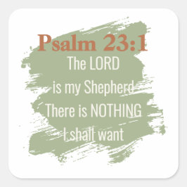 Pegatina Cuadrada Psalm 23 Sticker Sheet
