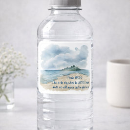 Pegatina Cuadrada Psalm The Day Cloudy Beach Scene