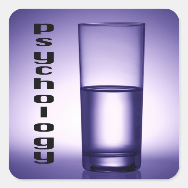 Pegatina Cuadrada Psicología (Anverso)