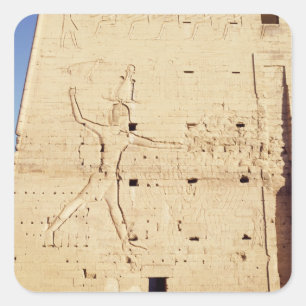 Pegatina Cuadrada Ptolomeo XII que golpea violentamente a sus