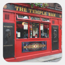 Pegatina Cuadrada pub Red Temple Bar en Dublín