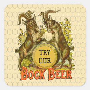Pegatina Cuadrada Publicidad de la cerveza de cabra
