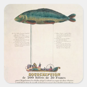 Pegatina Cuadrada Publicidad de poster la suscripción