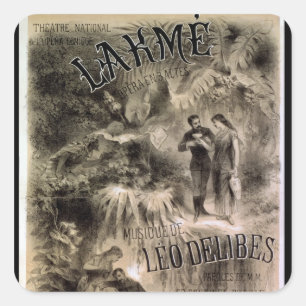 Pegatina Cuadrada Publicidad de poster 'Lakme